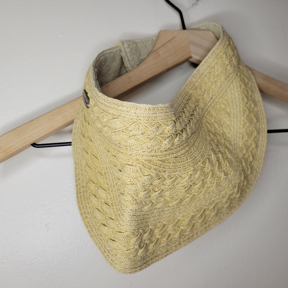 sun n sand vintage woven visor beach hat